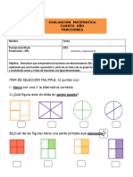 Prueba de Fracciones Cuarto