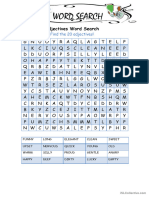 Adjectives Word Search