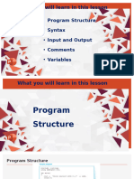 Lec 2-ProgramStructure - Data Types - Variables