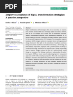 J of Product Innov Manag - 2024 - Klein - Employee Acceptance of Digital Transformation Strategies A Paradox Perspective