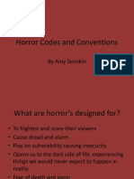 Codes and Conventions of Horror