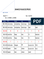 Programme de Passage Des Epreuve Séquence 5 6eme Et 5eme