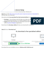 How To SQL Server Setup