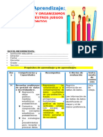 1° Sesión Día 4 Mat Recopilamos y Organizamos Datos de Nuestros Juegos Favoritos