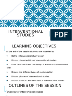 Analytic Study Designs - Interventional Study