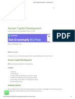 Human Capital Development - ClassNotes - NG