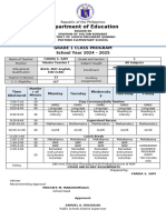 Class Program Matatag Grade 1