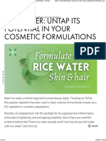 Rice Water Untap Its Potential in Your Cosmetic Formulations - Formula Botanica