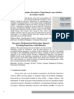 O Uso Da Robótica Na Perspectiva Da Educação Matemática Inventiva