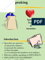 Session I: Speech Fears & Anxieties