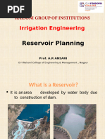  Reservoir Planning