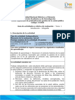 Guía de Actividades y Rúbrica de Evaluación - Unidad 1 - Tarea 1 - Introducción A La Tarea