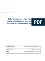 Determinación Agua Congelable y No Congelable