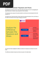 Difference Between Nayanars and Alvars