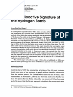 The Hydrogen Bomb: The Radioactive Signature of