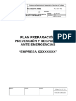 PLA-SST-001 Plan de Preparación, Prevención y Respuesta Ante Emergencias