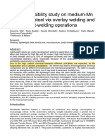 GTAW Feasibility Study On Medium-Mn Lightweight Steel Via Overlay Welding and Butt-Welding Operations