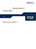 Mark Scheme (Standardisation) January 2009: GCE Economics (6EC01/1)