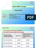 The Role of MBT in Europe: Wolfgang Müller