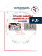 Inf. de La Extraccion Sanguinea y Determinacion Del Grupo Sanguineo