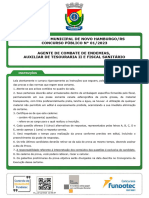 0813.020 - Agente de Comb - A - Endemias - AUXILIAR DE TESOURIA - Fiscal - Sanitário