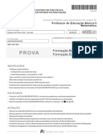 Prova - Professor de Matemática - FCC SP - II