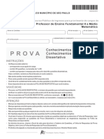 Prova - Professor de Matemática - FCC SP - III