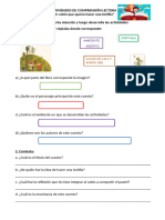 ACTIVIDADES DE COMPRENSIÓN LECTORA El Raton