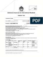 P2 AEIS Math Exam Papers (TYE 5 Years Series)