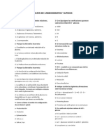 Examen de Carbohidratos y Lipidos