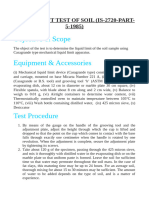 Liquid Limit Test of Soil