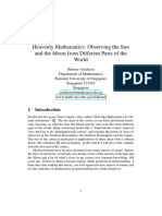 Heavenly Mathematics: Observing The Sun and The Moon From Different Parts of The World