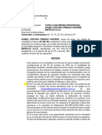 Accion Constitucional de Tutela Contra EMTELCO Con Medida Provisional