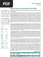 Banks Loans Record Amount From ECB: Morning Report