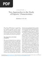 Two Approaches To The Study of Experts Characteristics