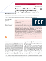 Comparison of Polymerase Chain Reaction With Fluorescent Microscopy For Detecting Pulmonary Tuberculosis in Smear-Negative Sputum Samples in Quetta, Pakistan