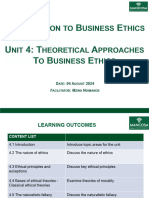 Unit 4 - Theoretical Approaches To Business Ethics