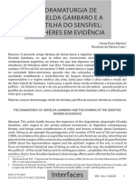 A Dramaturgia de Griselda Gambaro e A Partilha Do Sensível: Mulheres em Evidência.