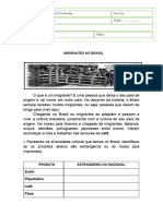 Atividade Adaptada Sobre Imigrantes