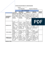 Rúbrica para Evaluar Consulta