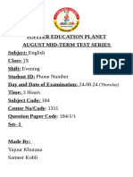 English Mid Term 9