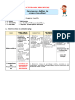 Actividad de Aprendizaje, Proporcionalidad