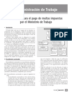 Facilidades para El Pago de Multas Impuestas