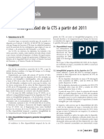 Intangibilidad de La CTS A Partir Del 2011