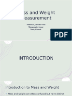 Mass and Weight Measurement