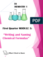 Module 3 Writing and Naming Chemical Formulas