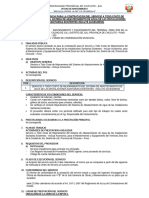 TDR Terminos de Referencia para La Contratacion Del Servicio A Todo Costo de Mejoramiento Del Sistema de Abastecimiento de Agua de Las Instalaciones Sanitarias Existentes Incluye Accesorios