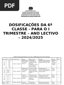 Dosificação 6 Classe-I Trimestre