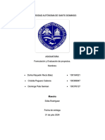 Formulación y Evaluación de Proyectos Proyecto Final