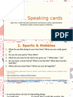 Year 5, Speaking Cards